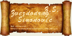 Zvezdodrag Simonović vizit kartica